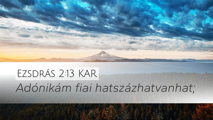Ezsdrás 2:13 KAR Bible Verse Image