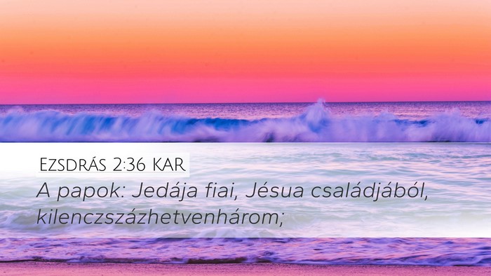 Ezsdrás 2:36 KAR Bible Verse Image