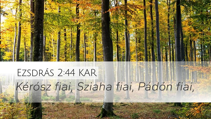Ezsdrás 2:44 KAR Bible Verse Image