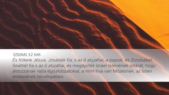 Ezsdrás 3:2 KAR Bible Verse Image