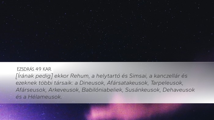 Ezsdrás 4:9 KAR Bible Verse Image