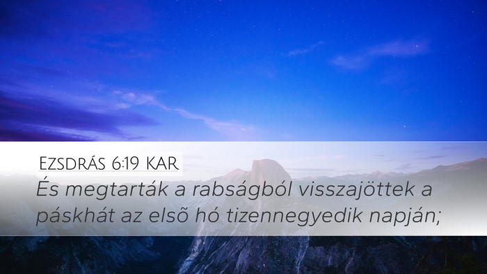 Ezsdrás 6:19 KAR Bible Verse Image