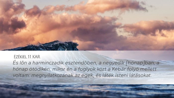 Ezékiel 1:1 KAR Desktop Wallpaper - És lõn a harminczadik esztendõben, a negyedik - Desktop Bible Verse Wallpaper