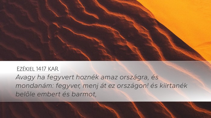 Ezékiel 14:17 KAR Bible Verse Image