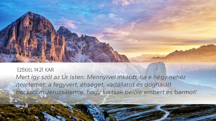Ezékiel 14:21 KAR Bible Verse Image