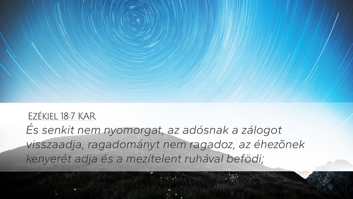 Ezékiel 18:7 KAR Bible Verse Image