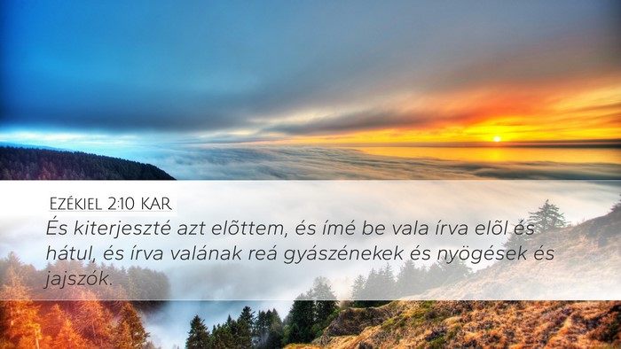 Ezékiel 2:10 KAR Bible Verse Image