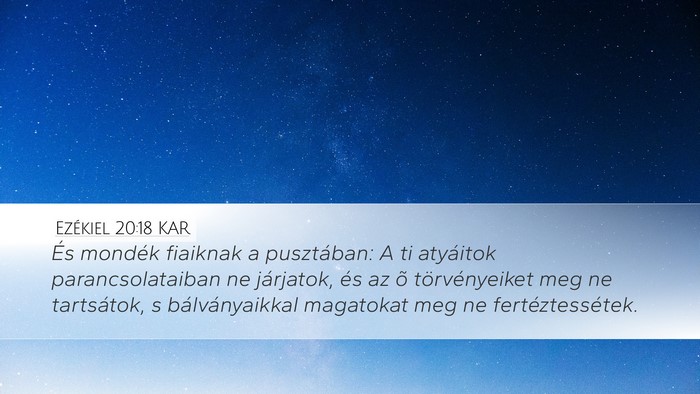 Ezékiel 20:18 KAR Bible Verse Image