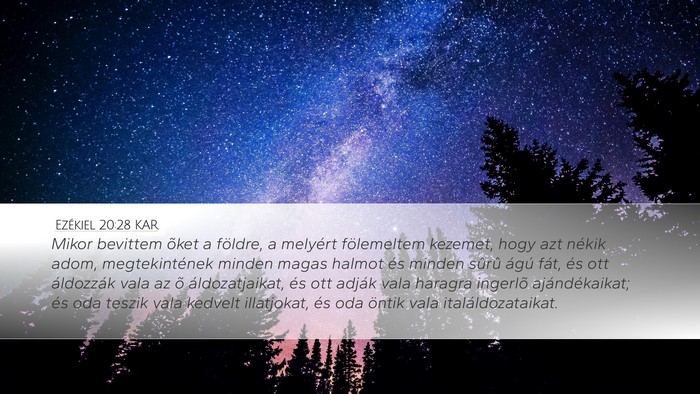 Ezékiel 20:28 KAR Bible Verse Image