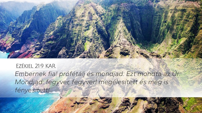 Ezékiel 21:9 KAR Bible Verse Image