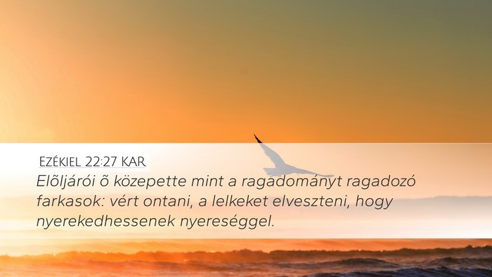 Ezékiel 22:27 KAR Bible Verse Image