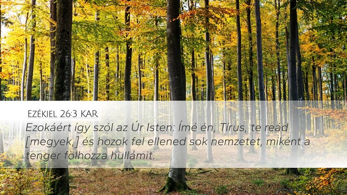 Ezékiel 26:3 KAR Bible Verse Image