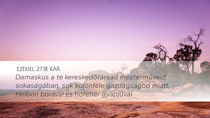 Ezékiel 27:18 KAR Bible Verse Image