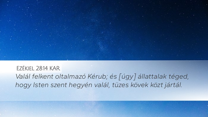 Ezékiel 28:14 KAR Bible Verse Image