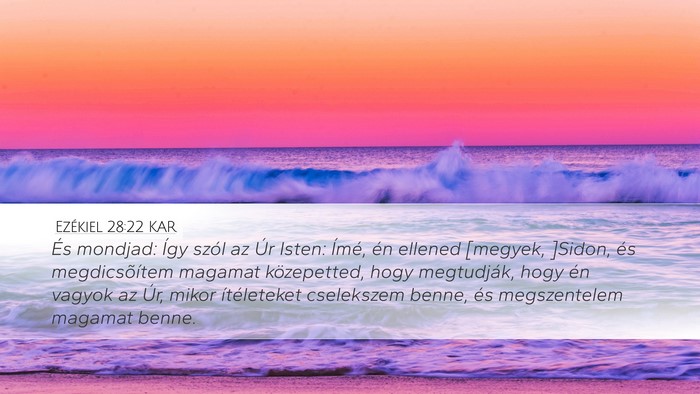 Ezékiel 28:22 KAR Bible Verse Image