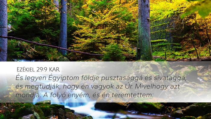 Ezékiel 29:9 KAR Bible Verse Image