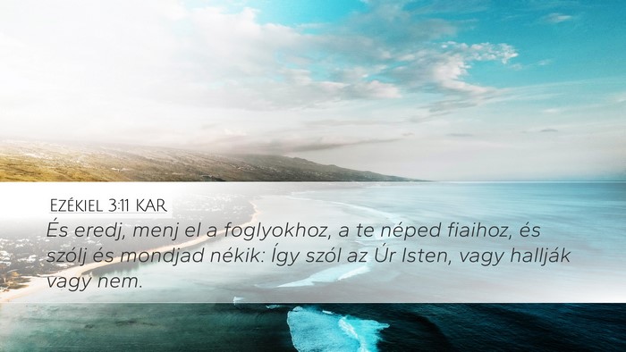 Ezékiel 3:11 KAR Bible Verse Image