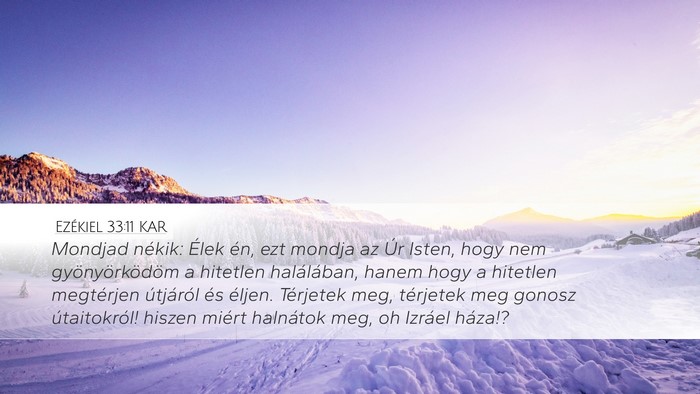 Ezékiel 33:11 KAR Bible Verse Image