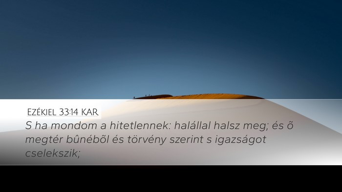 Ezékiel 33:14 KAR Bible Verse Image