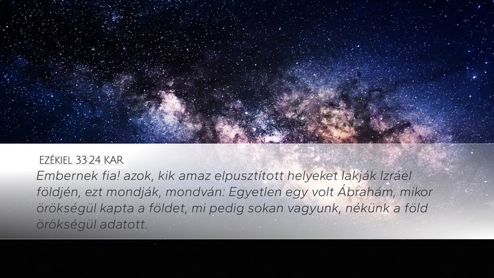 Ezékiel 33:24 KAR Bible Verse Image