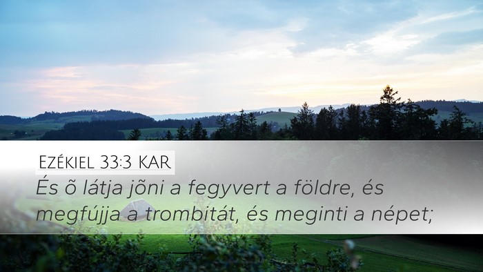 Ezékiel 33:3 KAR Bible Verse Image