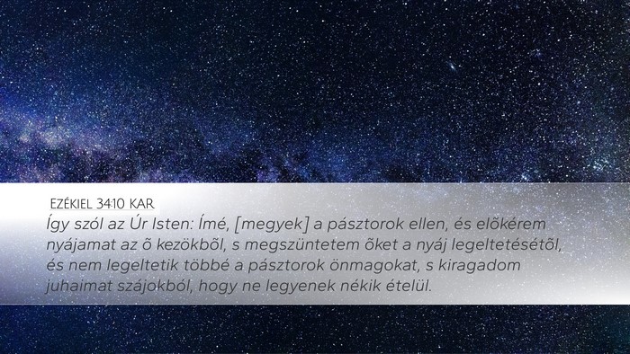 Ezékiel 34:10 KAR Bible Verse Image