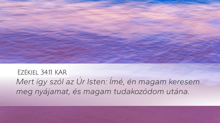 Ezékiel 34:11 KAR Bible Verse Image