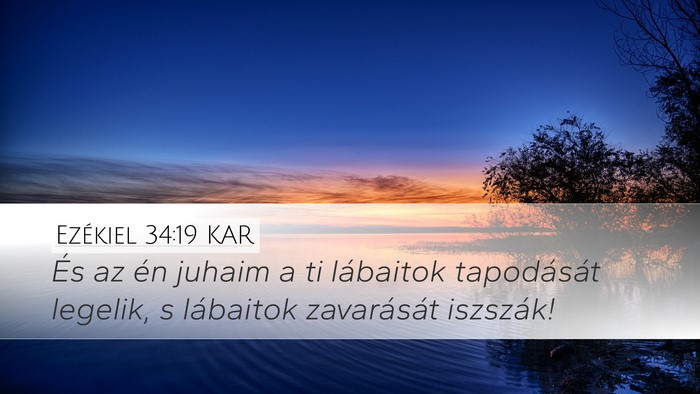 Ezékiel 34:19 KAR Bible Verse Image