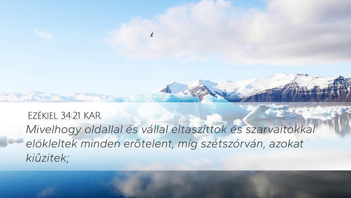 Ezékiel 34:21 KAR Bible Verse Image