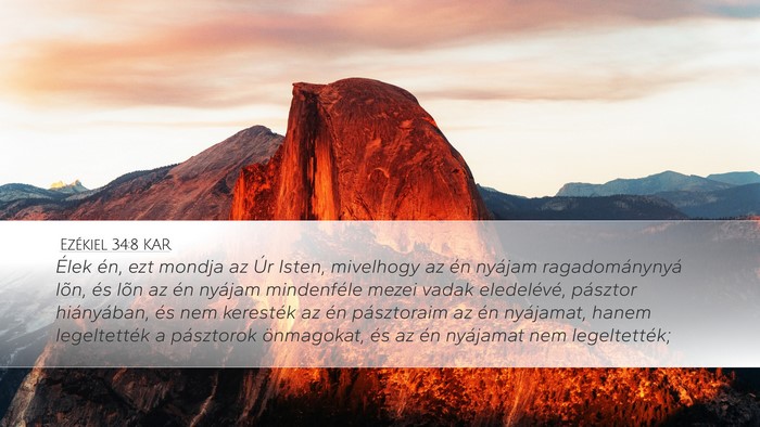 Ezékiel 34:8 KAR Bible Verse Image