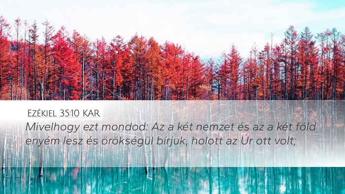 Ezékiel 35:10 KAR Bible Verse Image