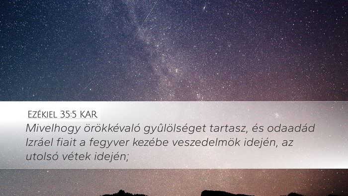 Ezékiel 35:5 KAR Bible Verse Image