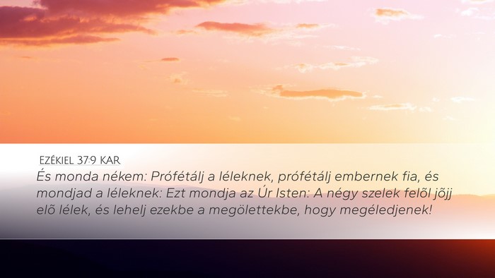 Ezékiel 37:9 KAR Bible Verse Image