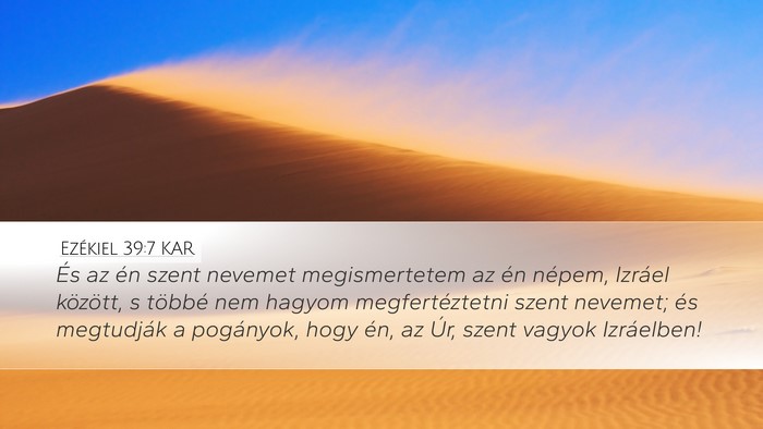 Ezékiel 39:7 KAR Bible Verse Image