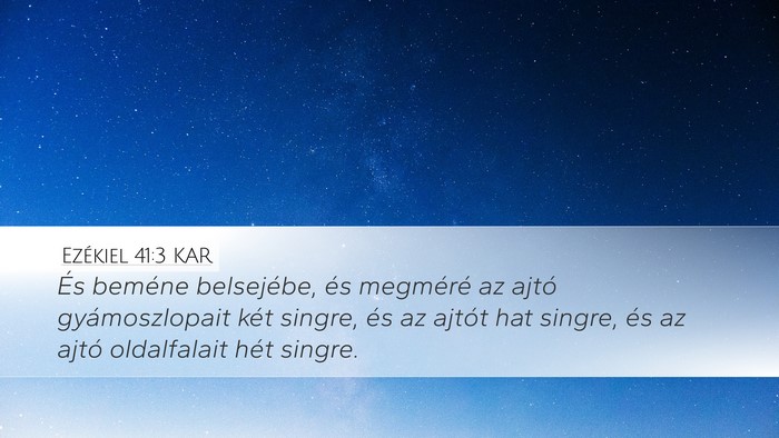 Ezékiel 41:3 KAR Bible Verse Image