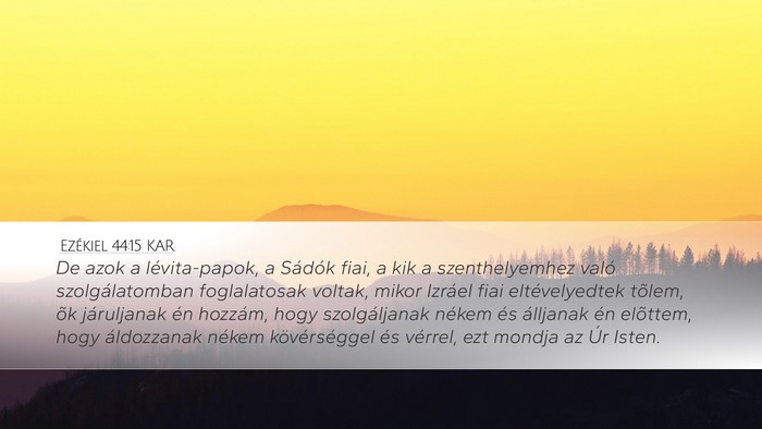 Ezékiel 44:15 KAR Bible Verse Image