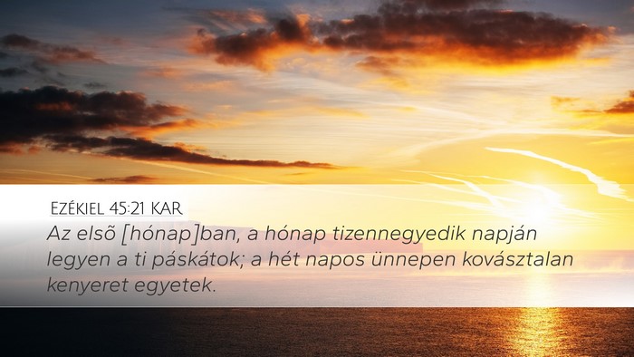 Ezékiel 45:21 KAR Bible Verse Image
