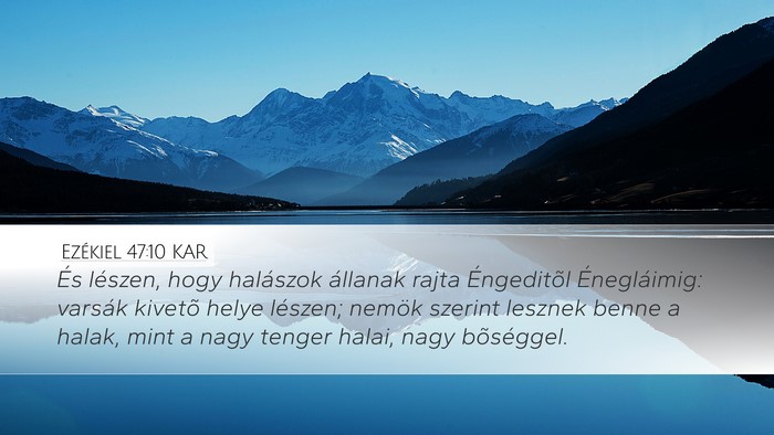 Ezékiel 47:10 KAR Bible Verse Image