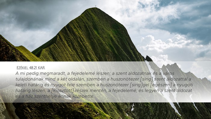 Ezékiel 48:21 KAR Bible Verse Image