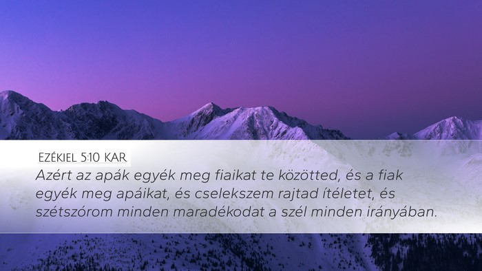 Ezékiel 5:10 KAR Bible Verse Image