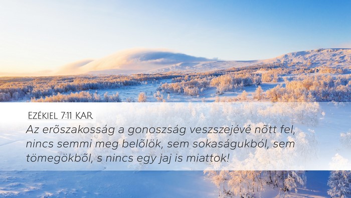 Ezékiel 7:11 KAR Bible Verse Image