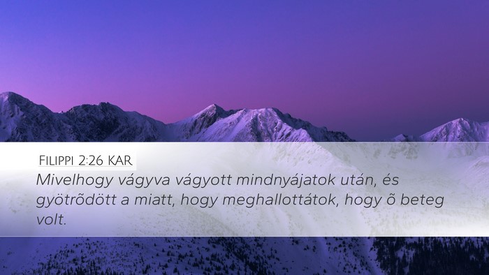 Filippi 2:26 KAR Bible Verse Image