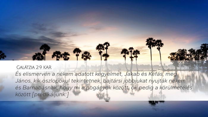 Galátzia 2:9 KAR Bible Verse Image