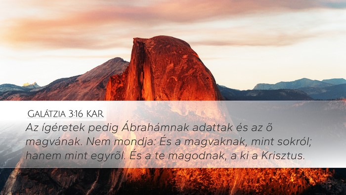 Galátzia 3:16 KAR Bible Verse Image