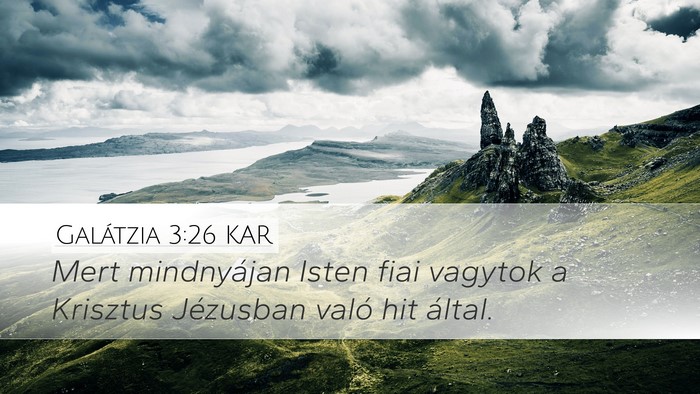 Galátzia 3:26 KAR Bible Verse Image