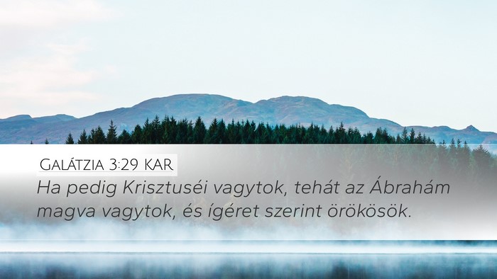 Galátzia 3:29 KAR Bible Verse Image