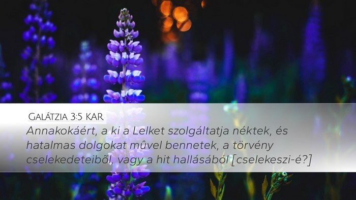 Galátzia 3:5 KAR Bible Verse Image