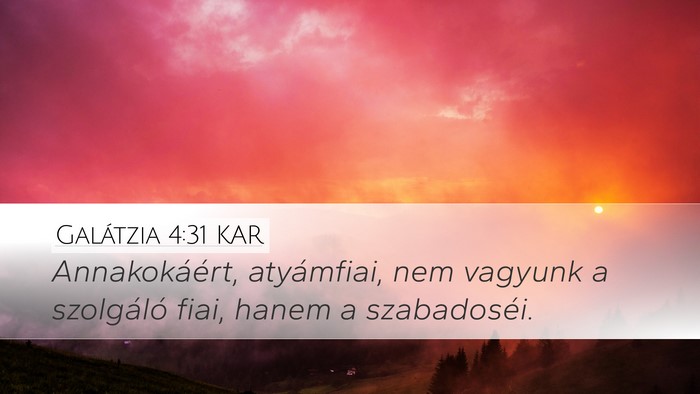 Galátzia 4:31 KAR Bible Verse Image