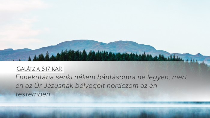 Galátzia 6:17 KAR Bible Verse Image
