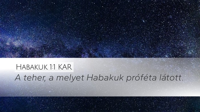 Habakuk 1:1 KAR Bible Verse Image